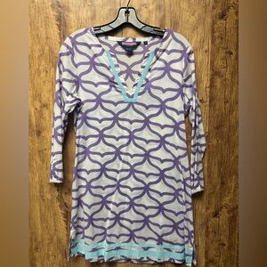 Vineyard Vines Purple and Teal Tunic Top